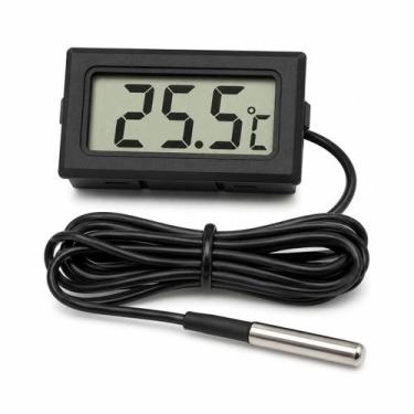 Imagem de Termômetro Digital LCD Com Sonda 1 Metro Freezer Aquário Adega Chocade