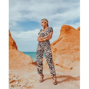 Imagem de Macacão Animal Print Zebra - Bellíssima Boutic