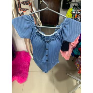 Imagem de Body azul com babado - Samyra modas