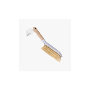 Imagem de Escova Limpeza Função Lavar Louças Bambu Sustentável Cabo Longo para Panelas Superfícies Eficiente Prática