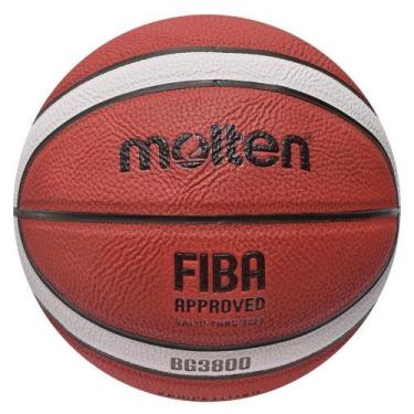 Imagem de Bola de Basquete Molten B7G3800 Tamanho 7 Oficial FIBA, Marrom
