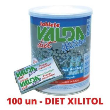 Imagem de Chiclete Tablete Goma De Mascar Valda Diet Com Xilitol C/100