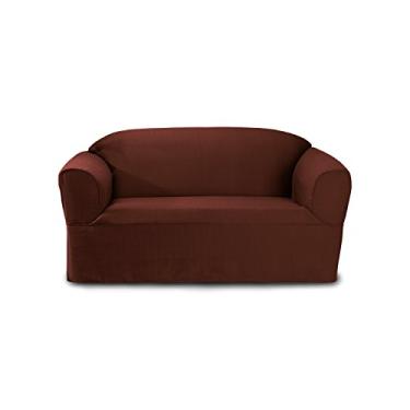 Imagem de CoverWorks Bayleigh Capa para sofá de namoradeira estilo envelope, vermelho rústico