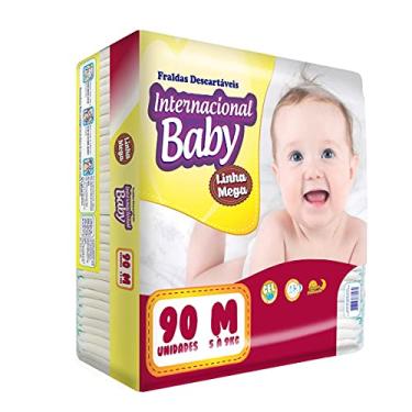 Imagem de Fralda Mega M 90 Unid, Internacional Baby, Branco, M