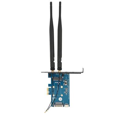 Imagem de Adaptador Mini PCIE, interface de energia 4 pinos Compatibilidade com sistemas múltiplos Adaptador Wi-Fi para PC para uso doméstico para café na Internet