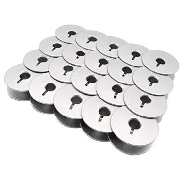 Imagem de CKPSMS Marca - #18034AS Bobinas de alumínio com slot compatível com/substituição para Pfaff marca Grand Quilter 45,72 cm, marca Juki TL-2200QVP Colcha Virtuoso Pro Longarm Quilter (20 peças)