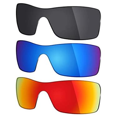 Imagem de 3 pares de lentes polarizadas de substituição Mryok para óculos de sol Oakley Batwolf – Opções