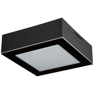 Imagem de TUALUX Plafon de Sobrepor Led Quadrado Valencia de 9W - 18X18 cm Preto - 6500K - Bivolt - Luz Branca, PEQUENO