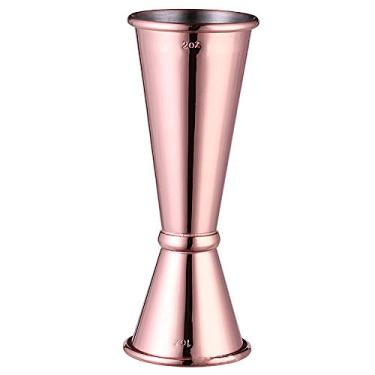 Imagem de Yajun Coqueteleira de aço inoxidável para copos de vinho, copo duplo de medição para bar em casa, bar, festa, bar, acessórios de 30/60 ml, cobre