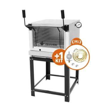 Imagem de KIT - Forno Gás Industrial Roma Inox FIRI60 + Kit Gás - Venâncio