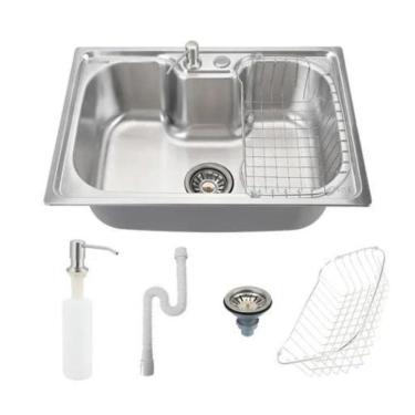Imagem de Cuba Cozinha Pia Gourmet Aço Inox Luxo Acessórios 60X42Cm