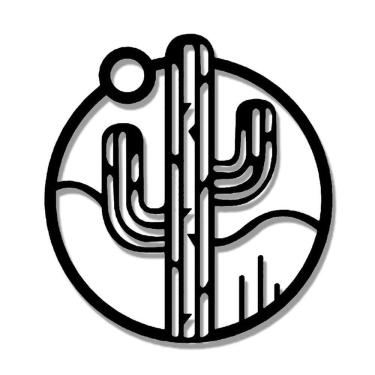 Imagem de Quadro decorativo cacto e sol