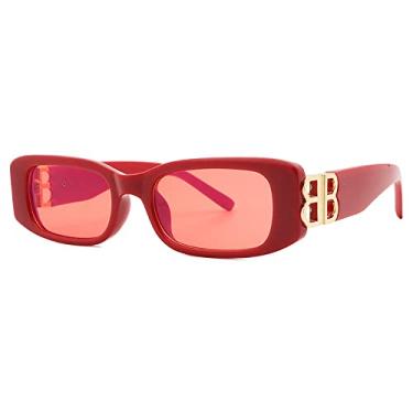 Imagem de Vintage Luxury Women's Rectangle Sunglasses Fashion Square Punk Sun Glasses For Men Black Shades Retro Eyewear UV400,C6,china