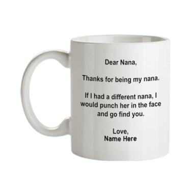 Imagem de Caneca personalizada Dear Nana, Caneca Punch Nana, Copo de café Nana, Presentes de vovó, de aniversário de vovó, Caneca de vovó com nome personalizado, Presente para vovó de netos, Caneca de vovó personalizada