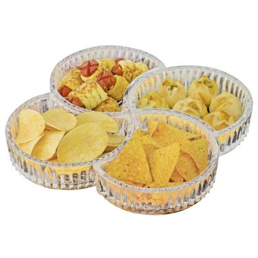 Imagem de Petisqueira Creative de Vidro Grande 4 peças - Ruvolo