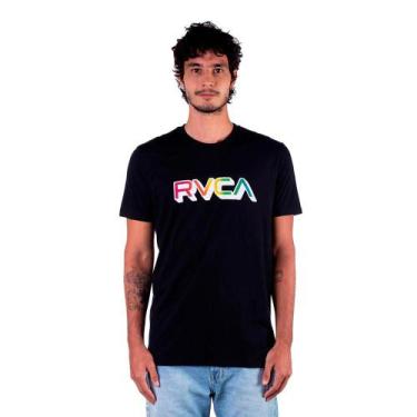 Imagem de Camiseta Manga Curta Plus Size Rvca Gradiant R471p0307 Preta