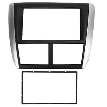 Imagem de Kit de painel de rádio estéreo para carro, kit de painel de DVD 2DIN, moldura de navegação, acabamento duplo, kit de painel de substituição para Forester Impreza