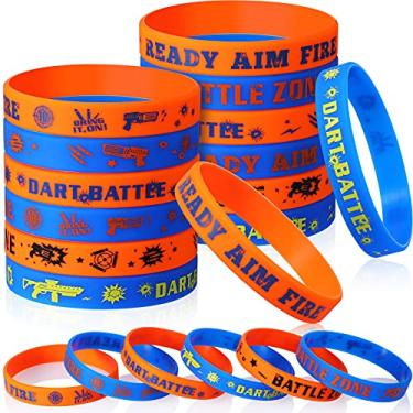 Imagem de Pulseira de borracha de silicone para festa de guerra de dardos com 36 peças, ideal para artigos de festa de aniversário de guerra de dardos
