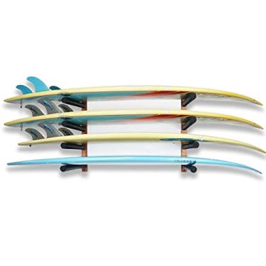 Imagem de Rack Para 4 Pranchas de Surf - Horizontal - Madeira