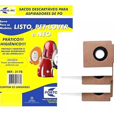 Imagem de Kit Com 3 Sacos Para Aspirador Electrolux Listo S2178