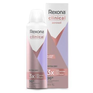 Imagem de Desodorante Aerosol Rexona Clinical Extra Dry Feminino Antitranspirante 96h 150ml UNILEVER