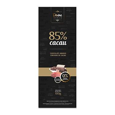 Imagem de Chocolate Divine Premium Meio Amargo com Nibs de Cacau 85% 100 g