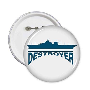 Imagem de Destroyers Strike Enemy Militarmente Broches Emblema Emblema Acessório Decoração 5 peças