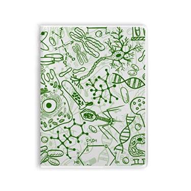 Imagem de Diário de capa macia para caderno biológico de células de microscópio verde