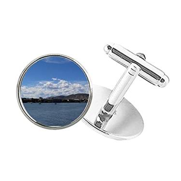 Imagem de DIYthinker Abotoaduras para fotografia de ondas e recifes, botão redondo