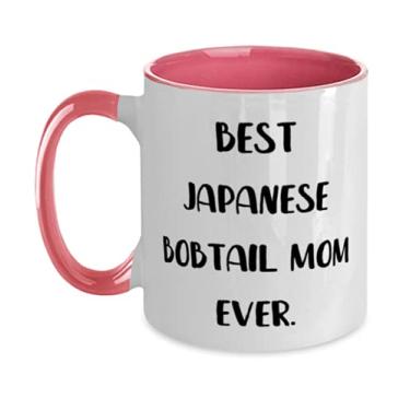 Imagem de Special Japanese Bobtail Cat s, Best Japanese Bobtail Mom Ever, Perfect Birthday Two Tone Caneca de 325 ml para amantes de gatos