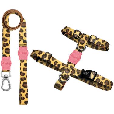 Imagem de Kit Guia Premium + Peitoral H Dog Trip Brasil Guma para Cães - Tam. G