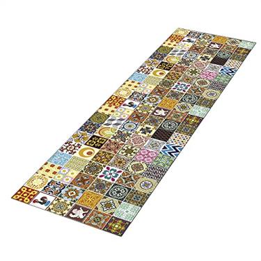 Imagem de Tapete Passadeira Mosaique Antiderrapante Amarelo-60x180