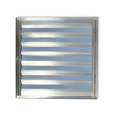 Imagem de Porta de Alumínio Abrigo 80x80cm para Água e Gás 1 Folha sem Ventilação Anodizado Brilhante Brimak Natural