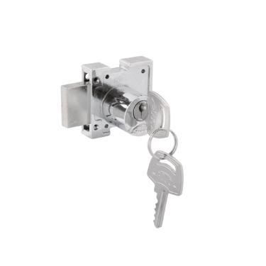 Imagem de Fechadura Porta Vidro Blindex Mini Bater 2193L Cilindro Redondo