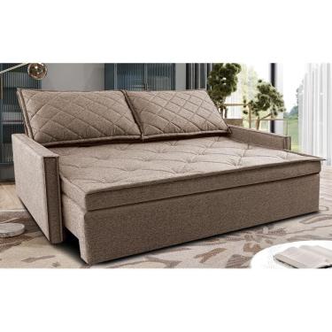 Imagem de Sofá Sem Caixa Retrátil e Reclinável 1,65m Cama inBox Loft. Linho