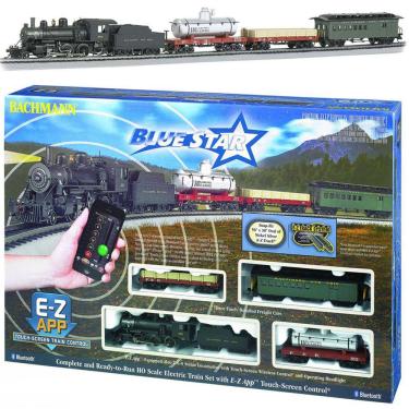 Imagem de Ferrorama Com Trem Trilhos Bachmann Blue Star Set/E-Z  1/87