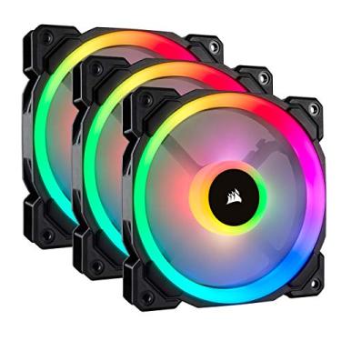 Imagem de Kit 3x Cooler Fan, Corsair, CO-9050072-WW, LED, RGB + Controladora, 120 mm