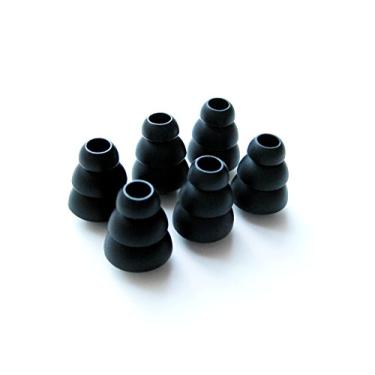 Imagem de 6 peças (M-SB) Fone de ouvido de substituição com flange tripla compatíveis com fones de ouvido intra-auriculares Klipsch X20i, X12i, X11i, Lou Reed X10i, X10i, XR8i, X7i, X6i, R6i, R6i, R6m, R6 BT e A5i
