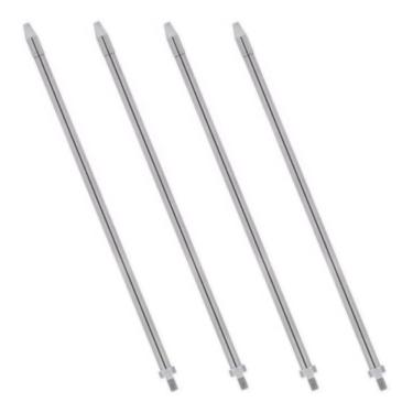 Imagem de Kit 4 Alongadores Cromados de Antena Px 40cm Caminhão