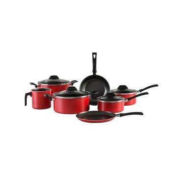 Imagem de Conjunto de Panelas Brinox Garlic 7001/101 Vermelho - 7 Peças