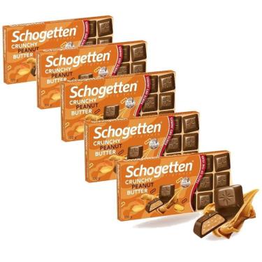 Imagem de Chocolate Schogetten Crunchy Peanut Butter 100G  5 Tabletes 