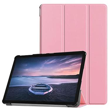 Imagem de ZZOUGYY Capa de tablet para Samsung Galaxy Tab S4 10,5 T830 T835 T837 4G LTE (versão 2018), capa de couro leve com suporte ultrafino para Galaxy Tab S4 10,5 SM-T830 T835C T837V (KST-rosa)