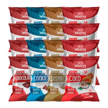 Imagem de Kit 20 Biscoitos de Proteína WheyViv - Sabores: Cookies, Suspiros, Chocolate e Coco