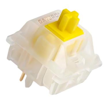 Imagem de GUYEKS Interruptor de pré-lubrificação amarelo creme Gateron KS-3X1 Pro 5 pinos compatível com teclado mecânico MX teclado de jogo (36 peças, amarelo)