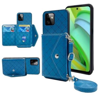 Imagem de Furiet Capa carteira compatível com Motorola Moto G Power 5G 2023 com alça de ombro transversal e suporte de couro para cartão de crédito, acessórios de celular, capa para celular GPower G5 feminina,