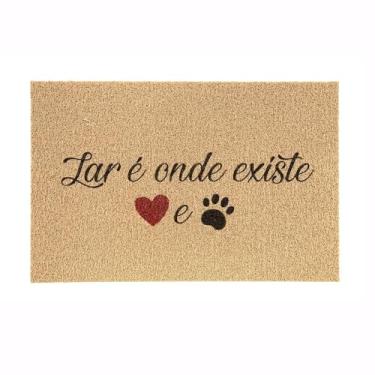 Imagem de Capacho Pet Vinil Kapazi 40x60cm – Lar Onde Existe Amor | Tapete para Entrada Antiderrapante e Decorativo