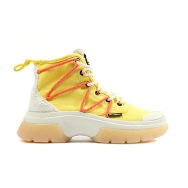 Imagem de Palladium Womens Pallawave Lace It Platform Sneakers Shoes Casual - Yellow - Size 7 M