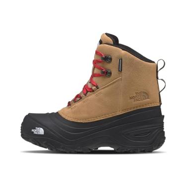 Imagem de THE NORTH FACE Bota de neve infantil unissex Chilkat Lace V isolada à prova d'água | Sapato externo selado com costura, Manteiga de amêndoa/TNF preta, 17