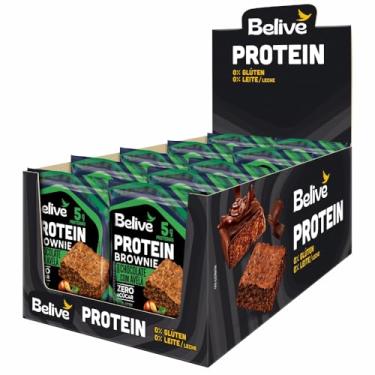 Imagem de Caixa de Brownies Proteicos Chocolate com Avelã Sem Açúcar Sem Glúten Sem Leite Belive