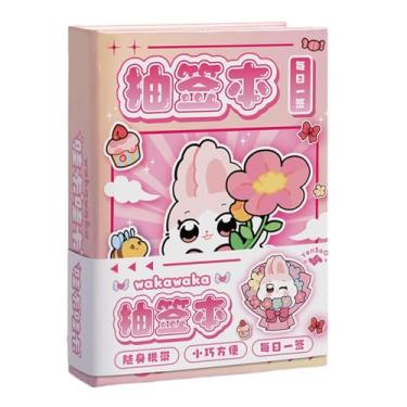 Imagem de Joucien Caderno de bolso portátil divertido criativo 2 peças, fofo, ventilador, alívio de estresse, rosa